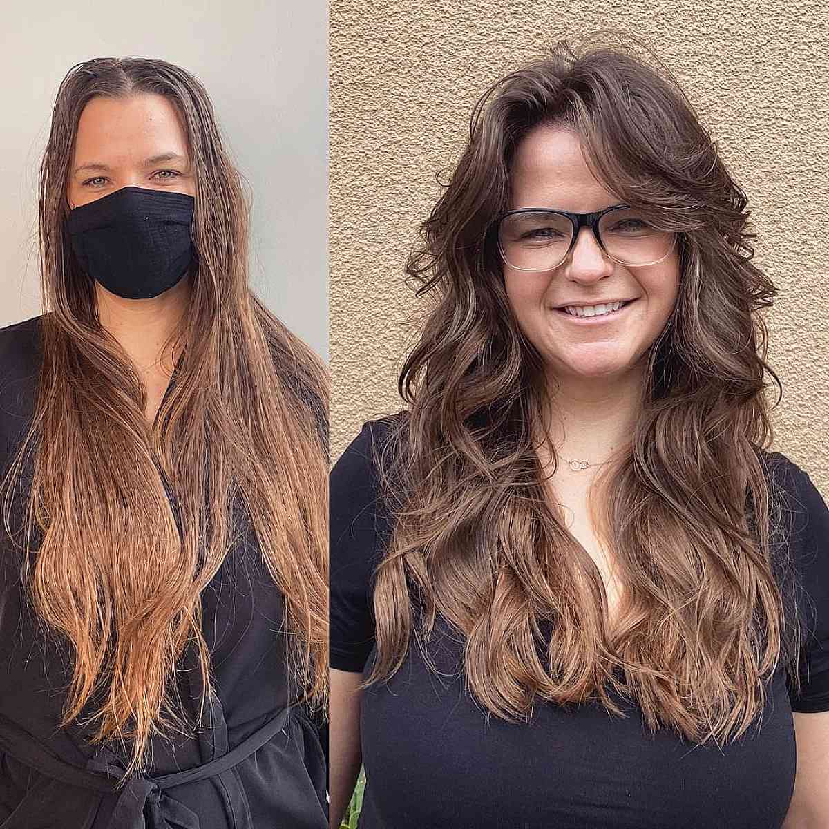 long length cut with soft layers for women 40 and up