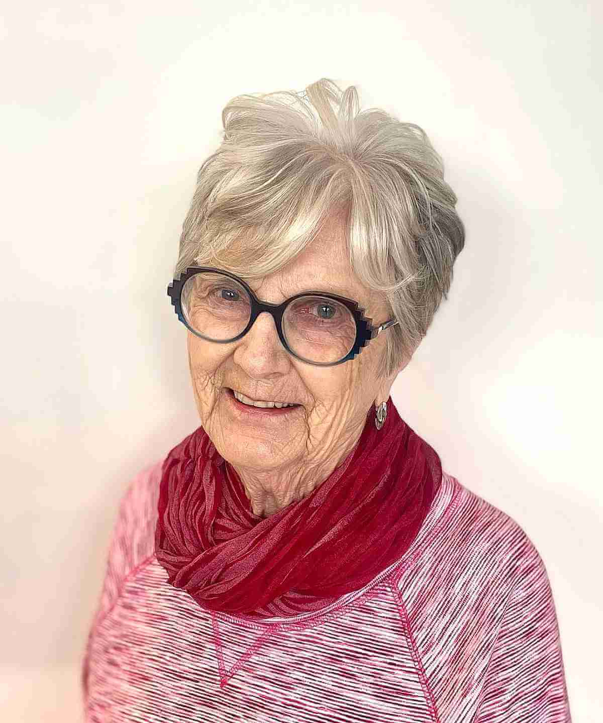 long pixie cut for women over 70