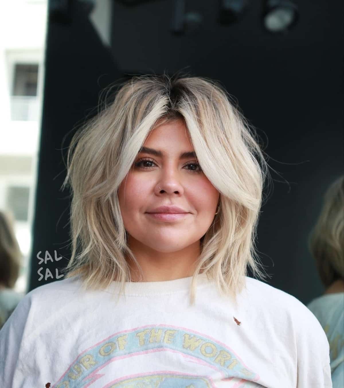 long shaggy curtain bangs