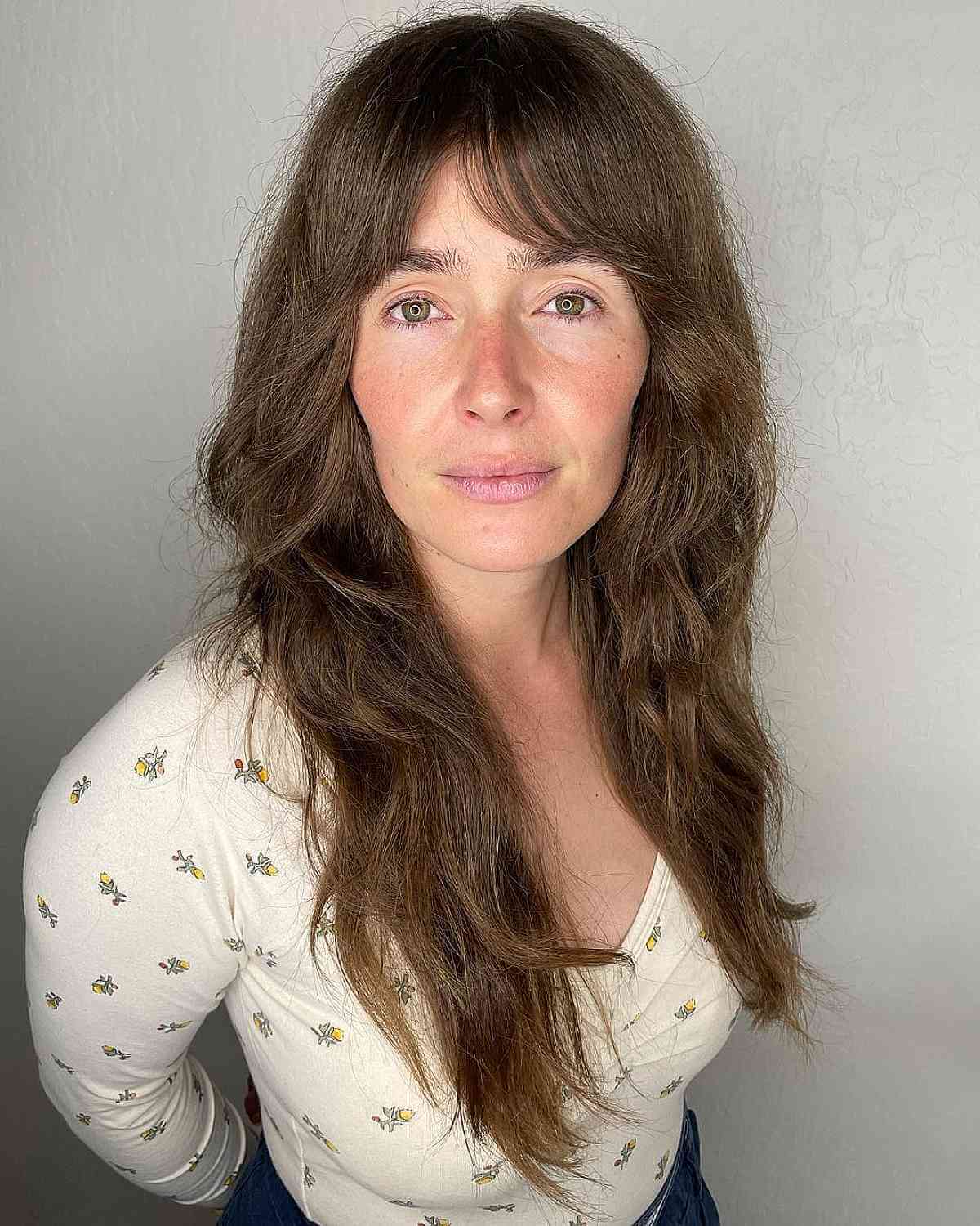 long soft shag for women with long faces over forty