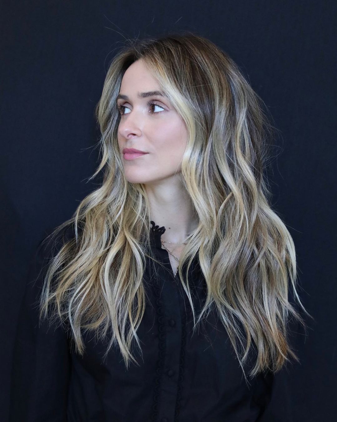 long wispy shag with blonde highlights