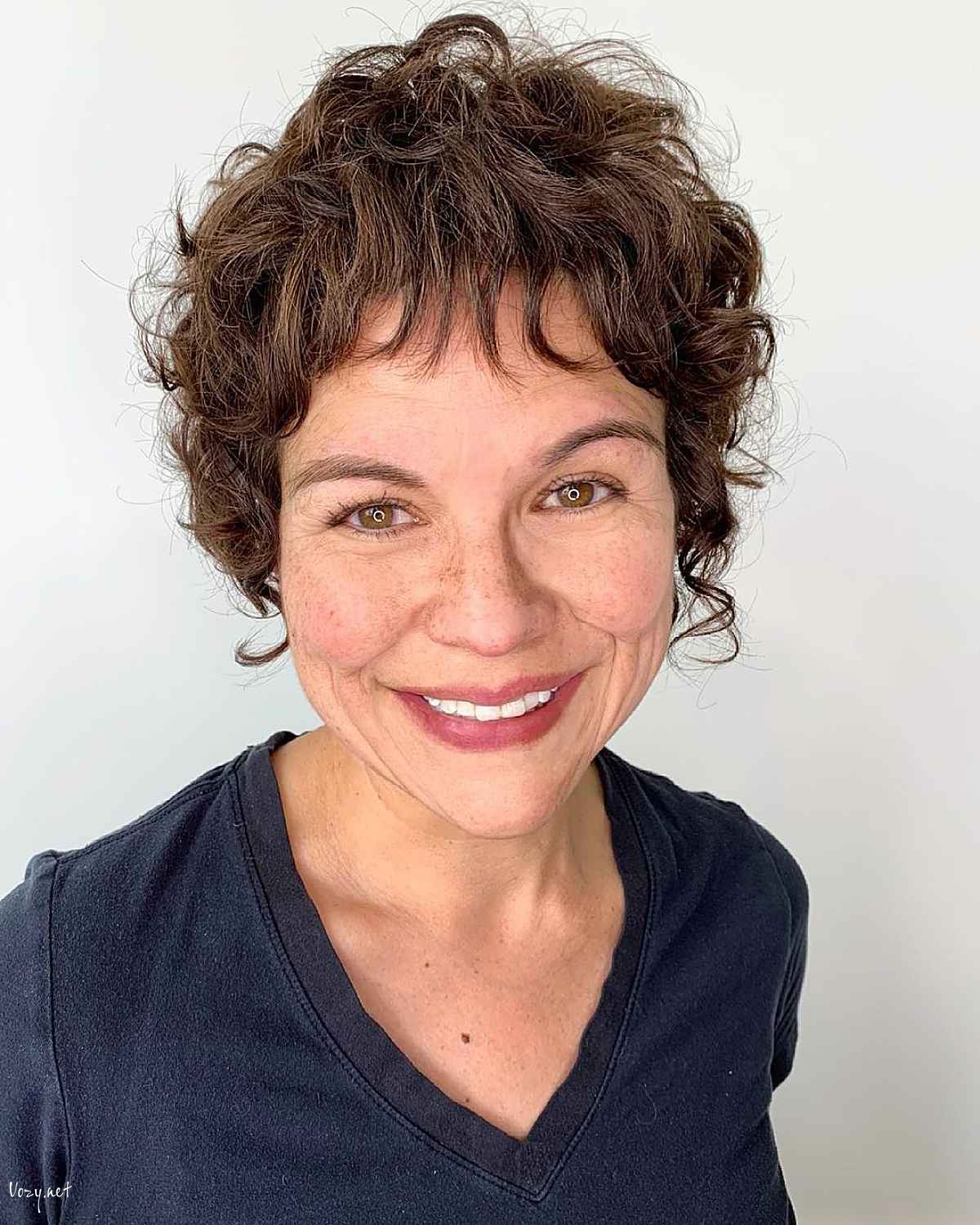 low maintenance curly shag