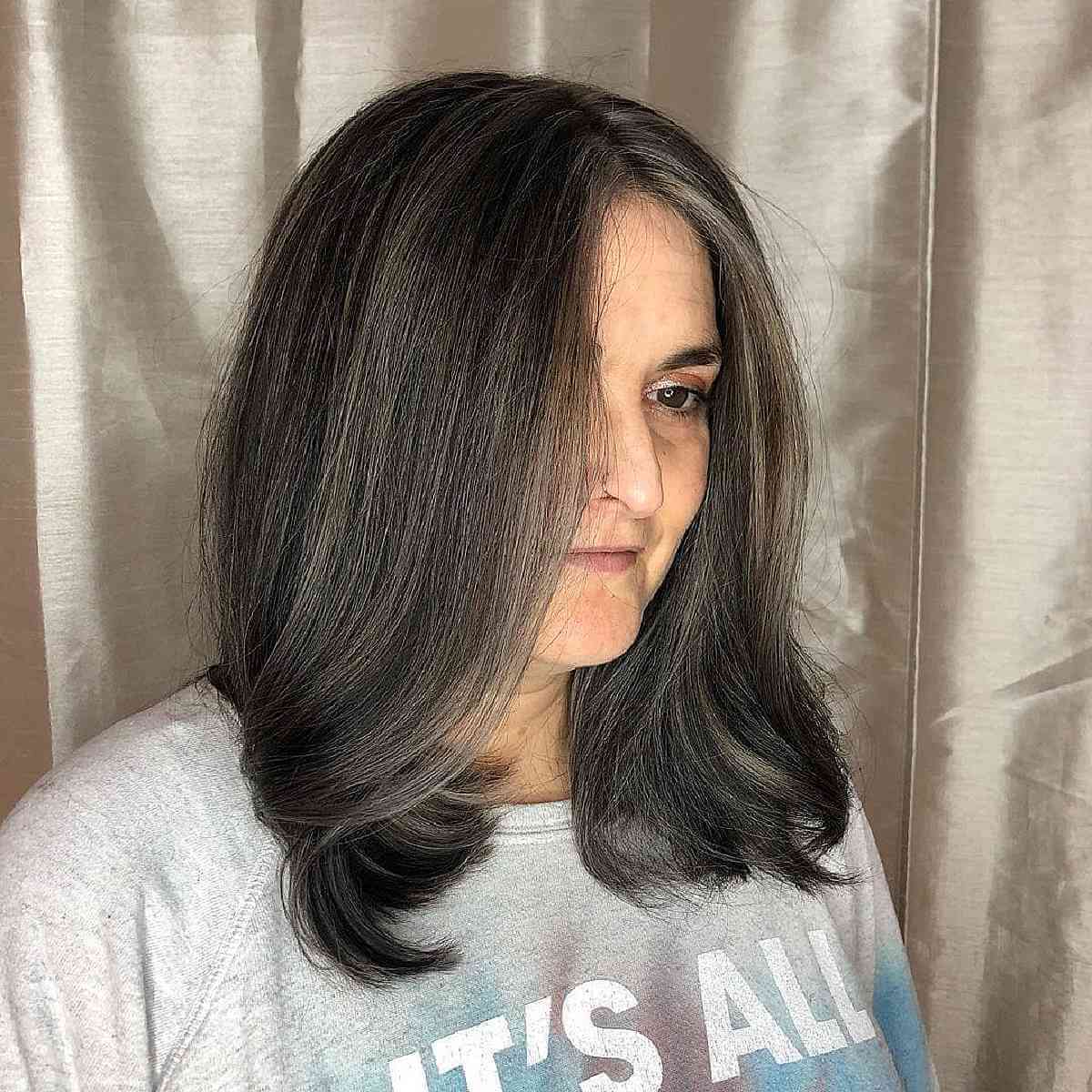 low maintenance medium haircut for big ladies in their 60s