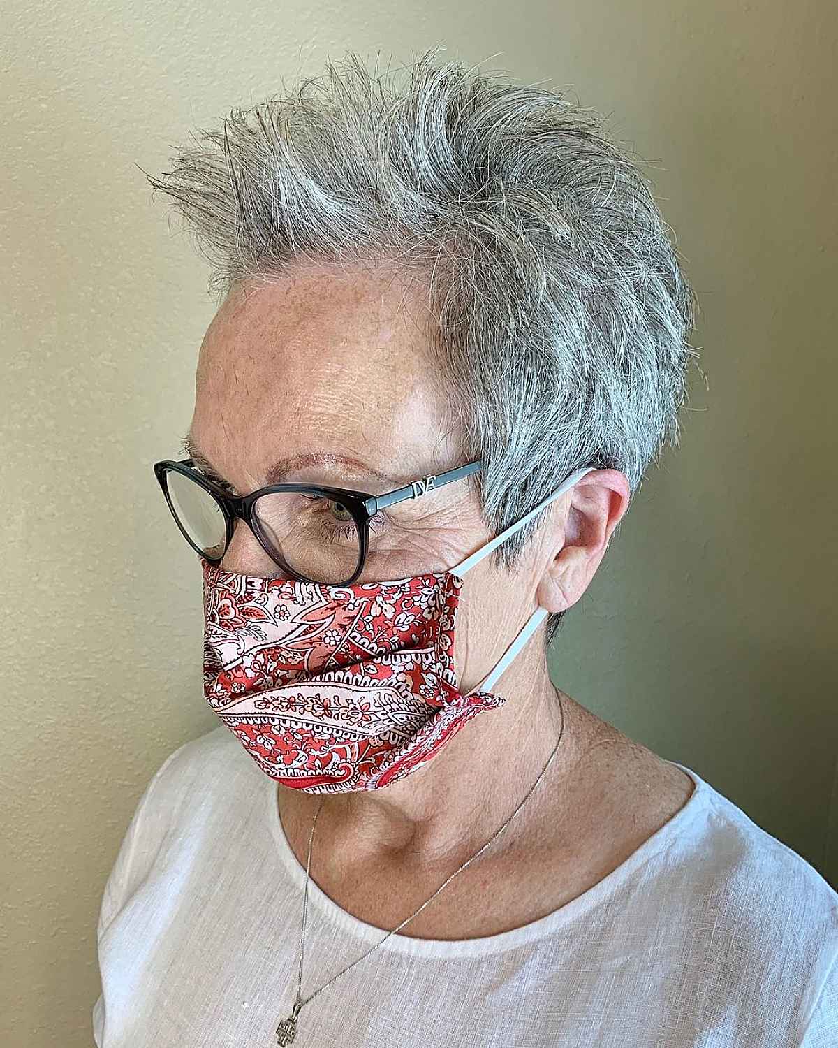 low maintenance spiky pixie for 60 year old women