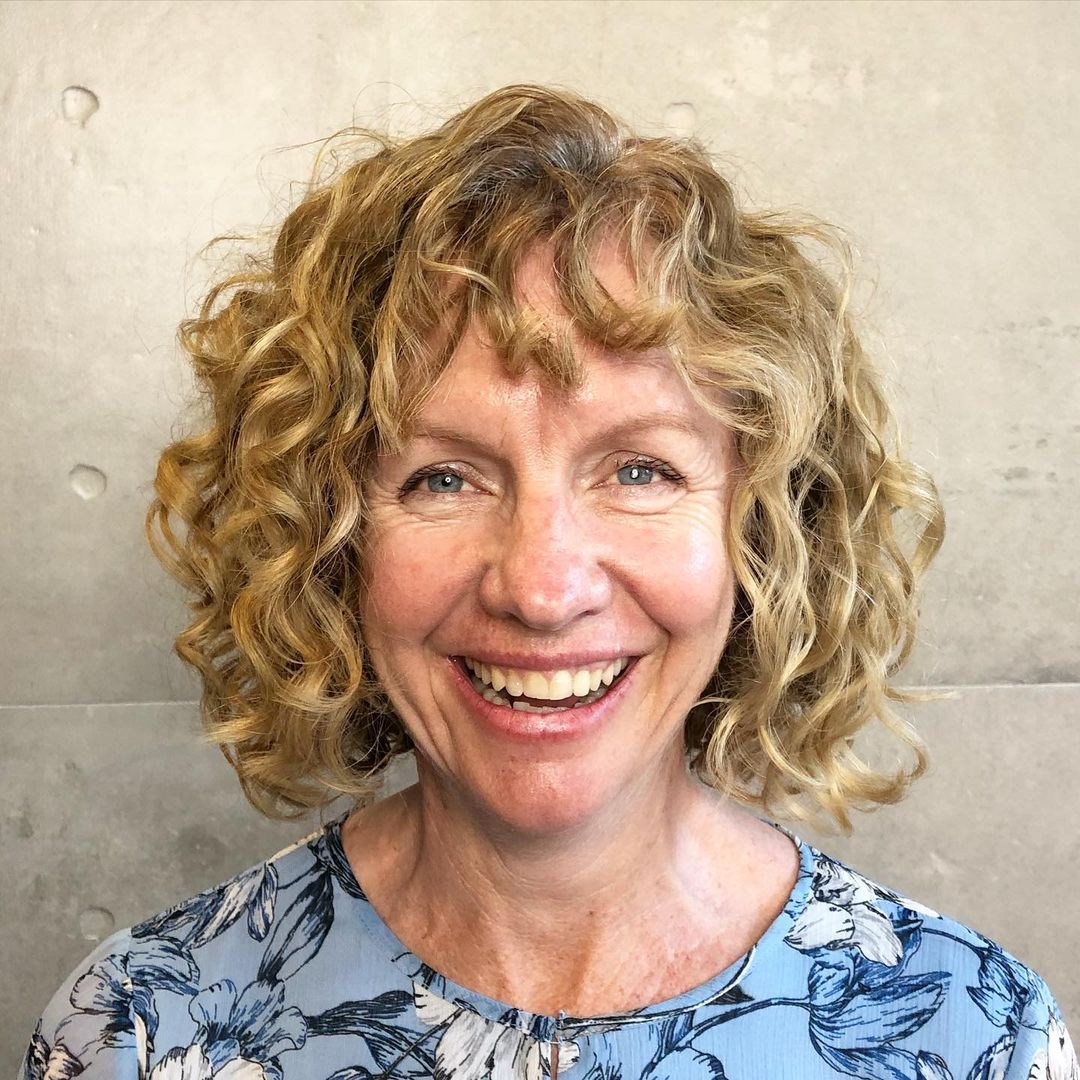 modern permed hair for older women