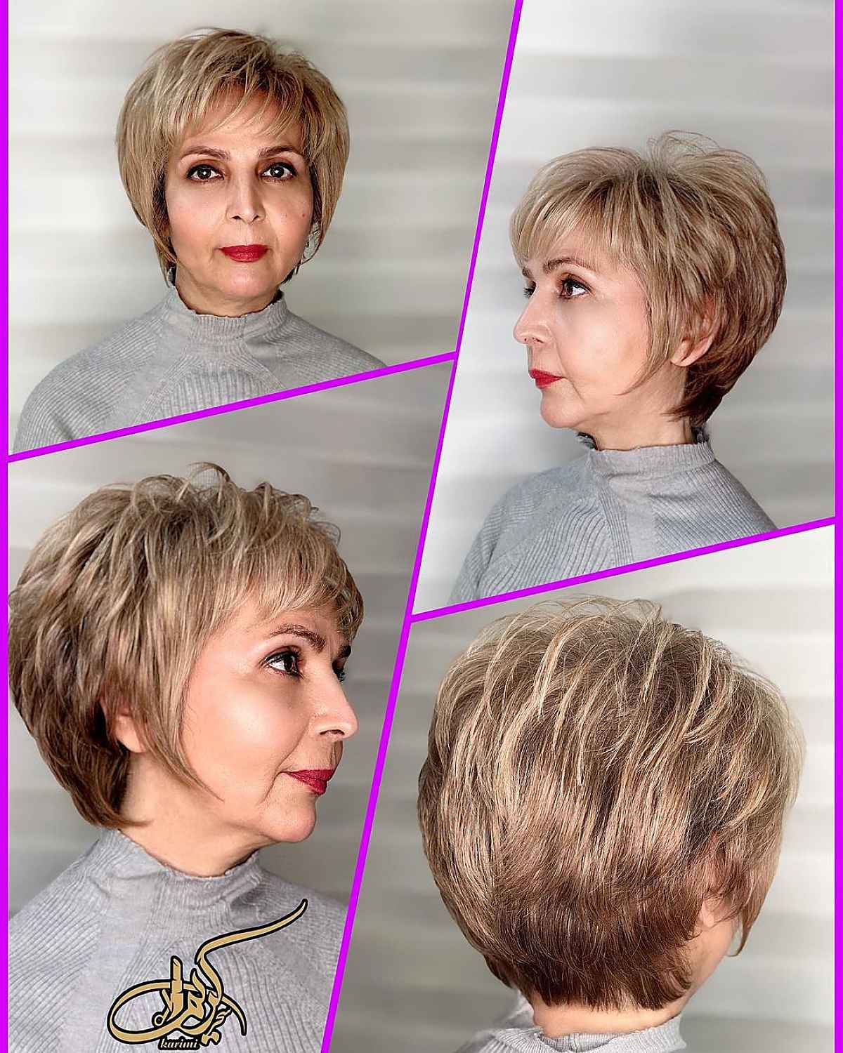 piece y layers on pixie bobbed hair for older ladies