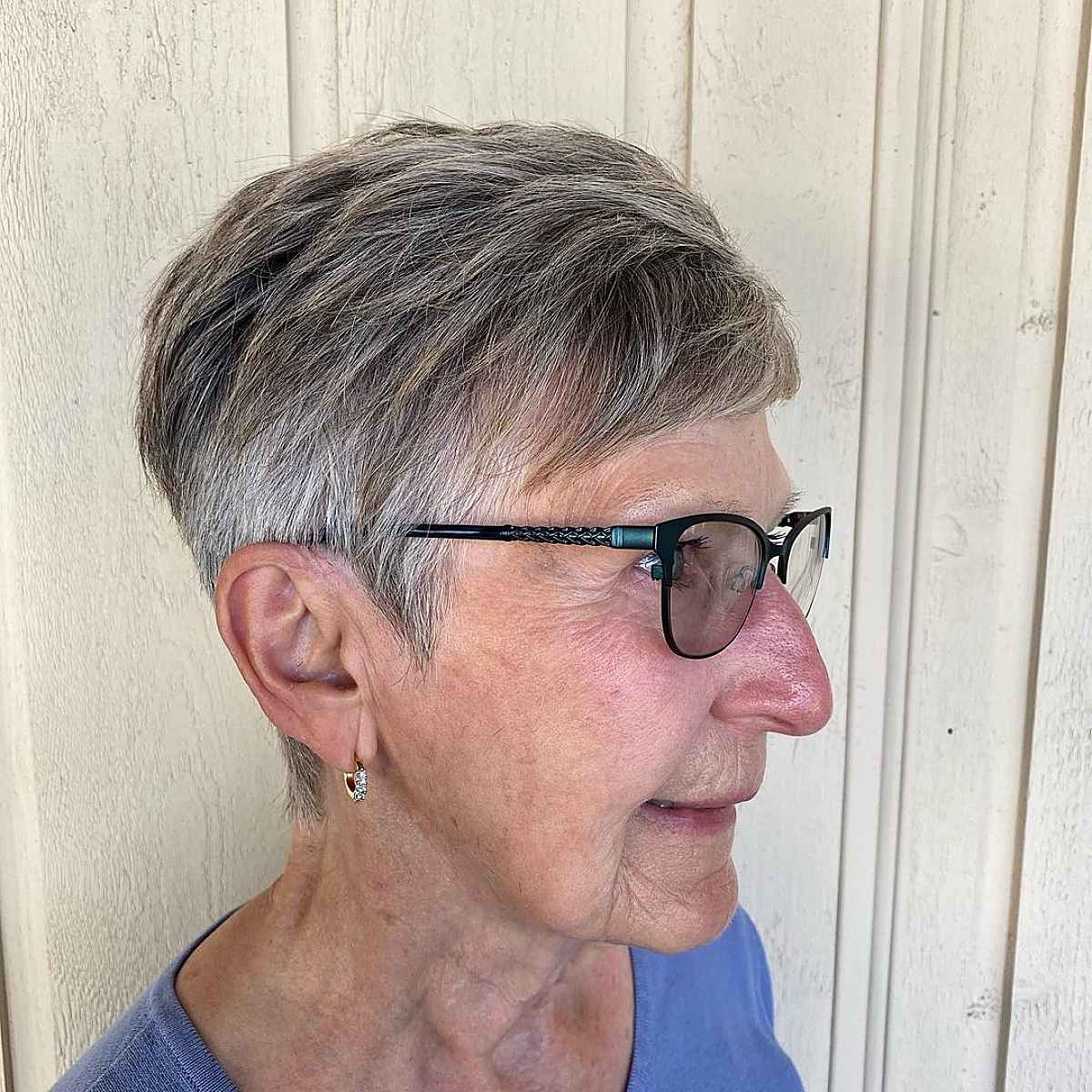 pixie with side swept bangs