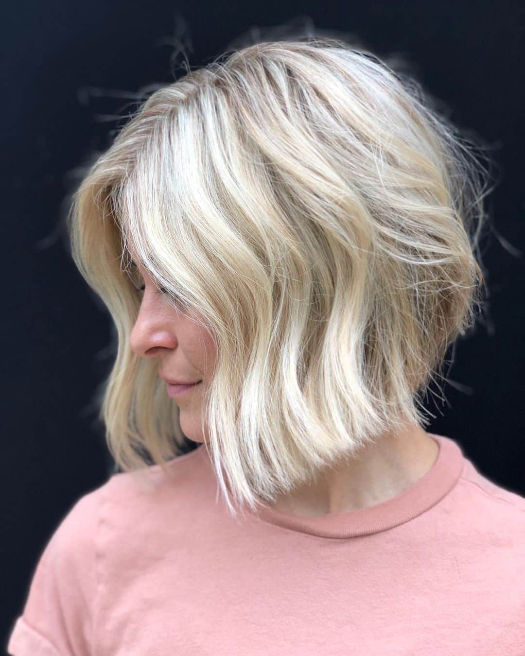 platinum blonde hair color for a woman over 50 years old