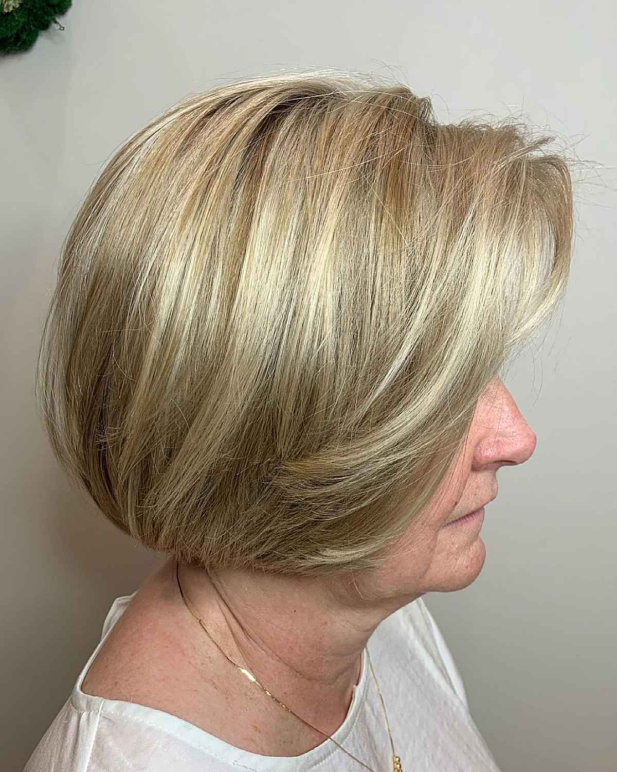 rounded bob for women 60 and up