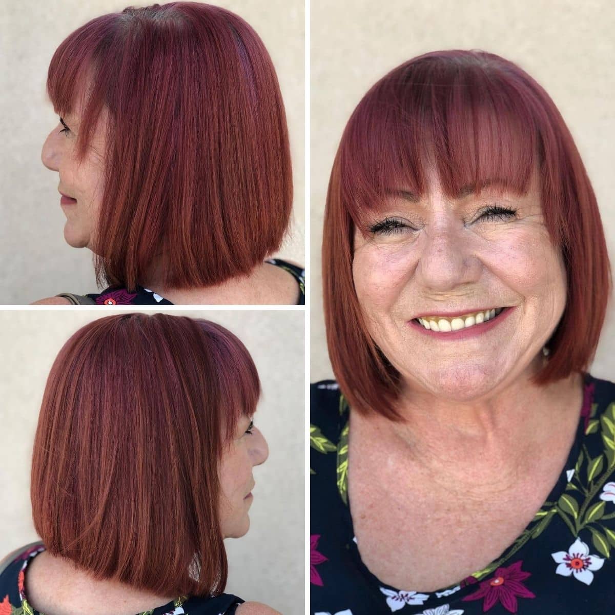 sassy a line bob with wispy bangs