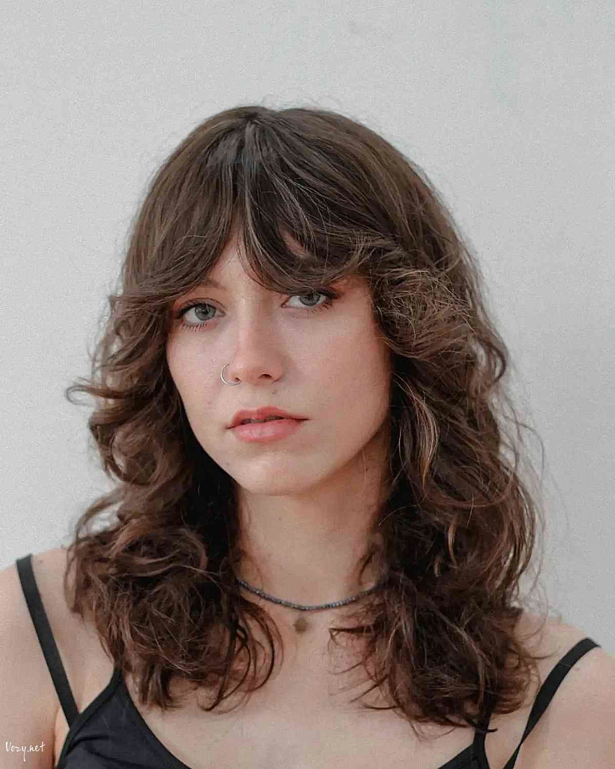 sexy shaggy thick curtain fringe