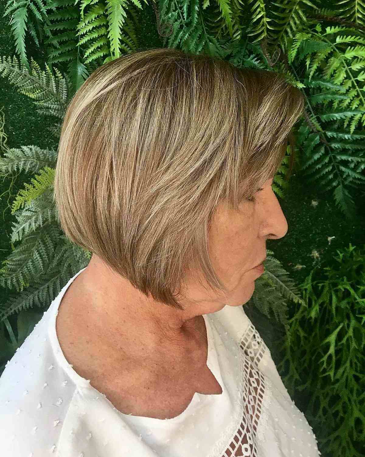short a line bob for senior citizens for 70 year olds