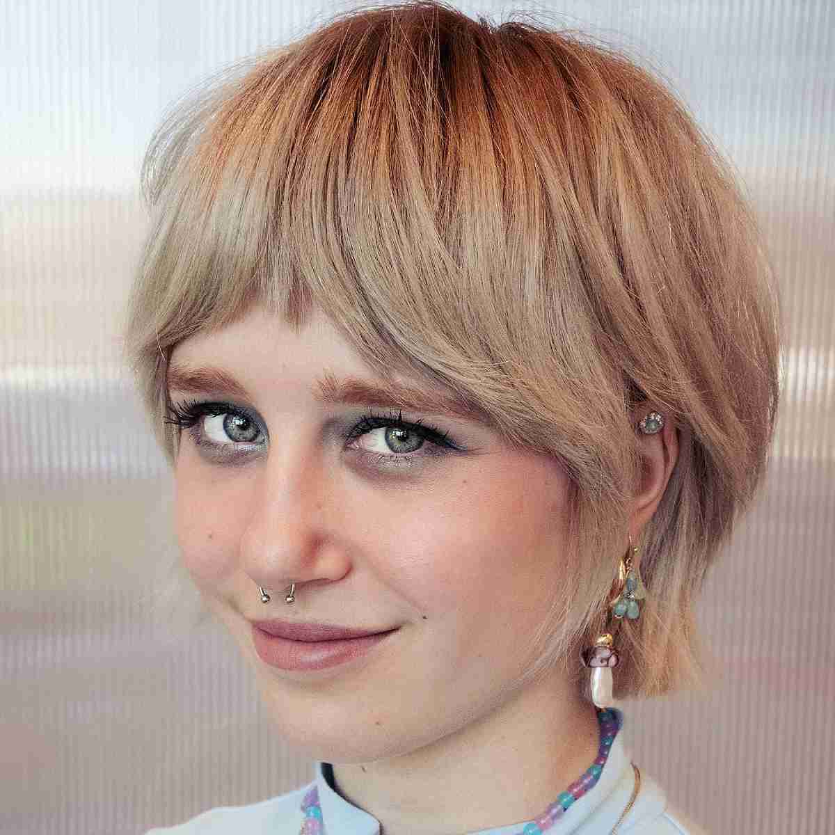 short bixie haircut with curtain bangs by malhair