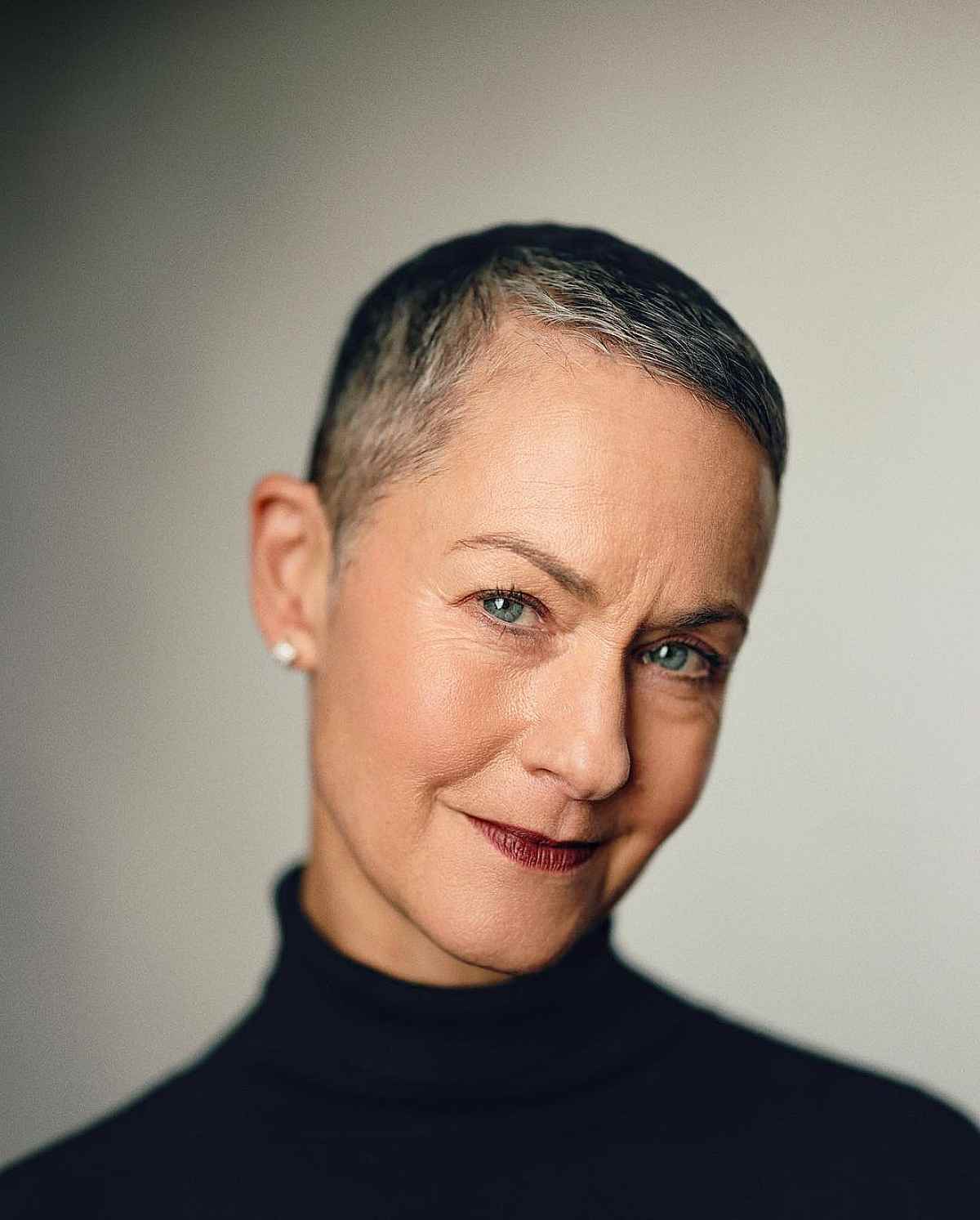 short low maintenance pixie crop for ladies over fifty