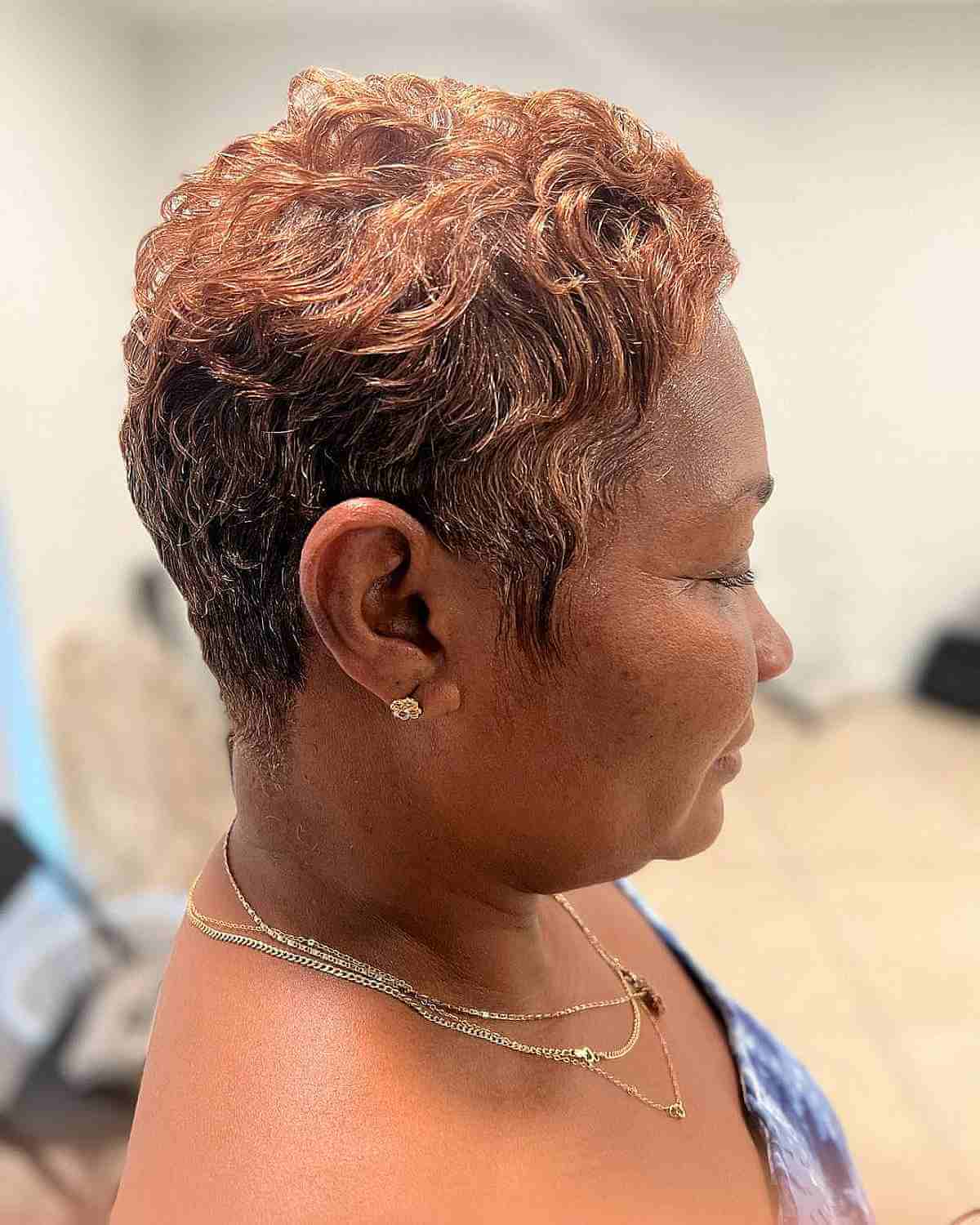 short natural pixie for black women over forty