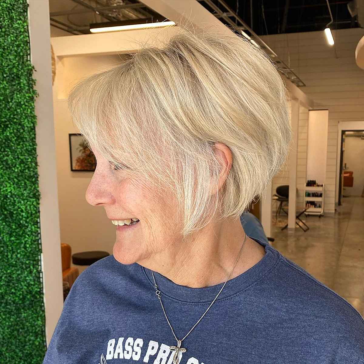 short stacked bob for ladies over 70