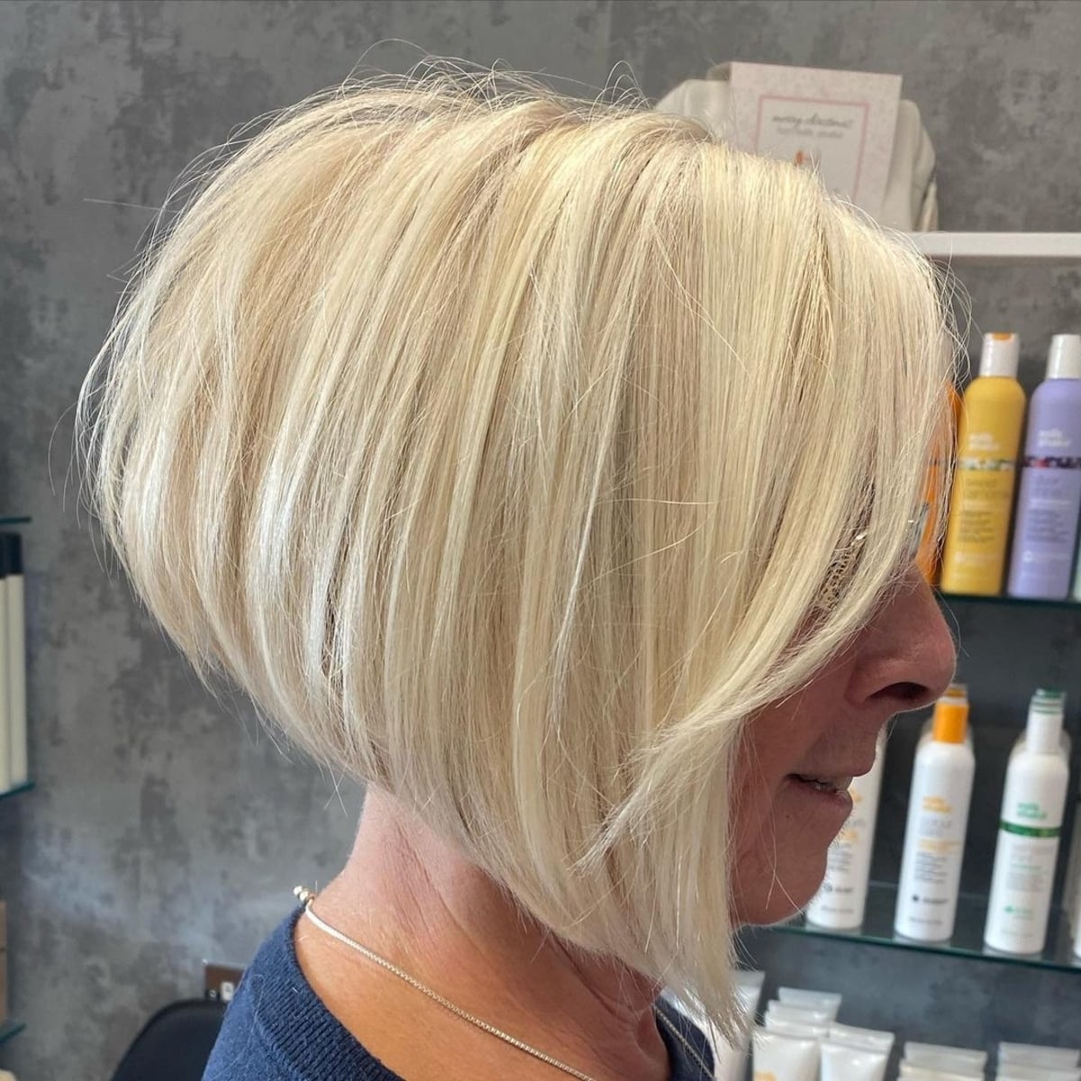 shorter graduated bob for women over 50
