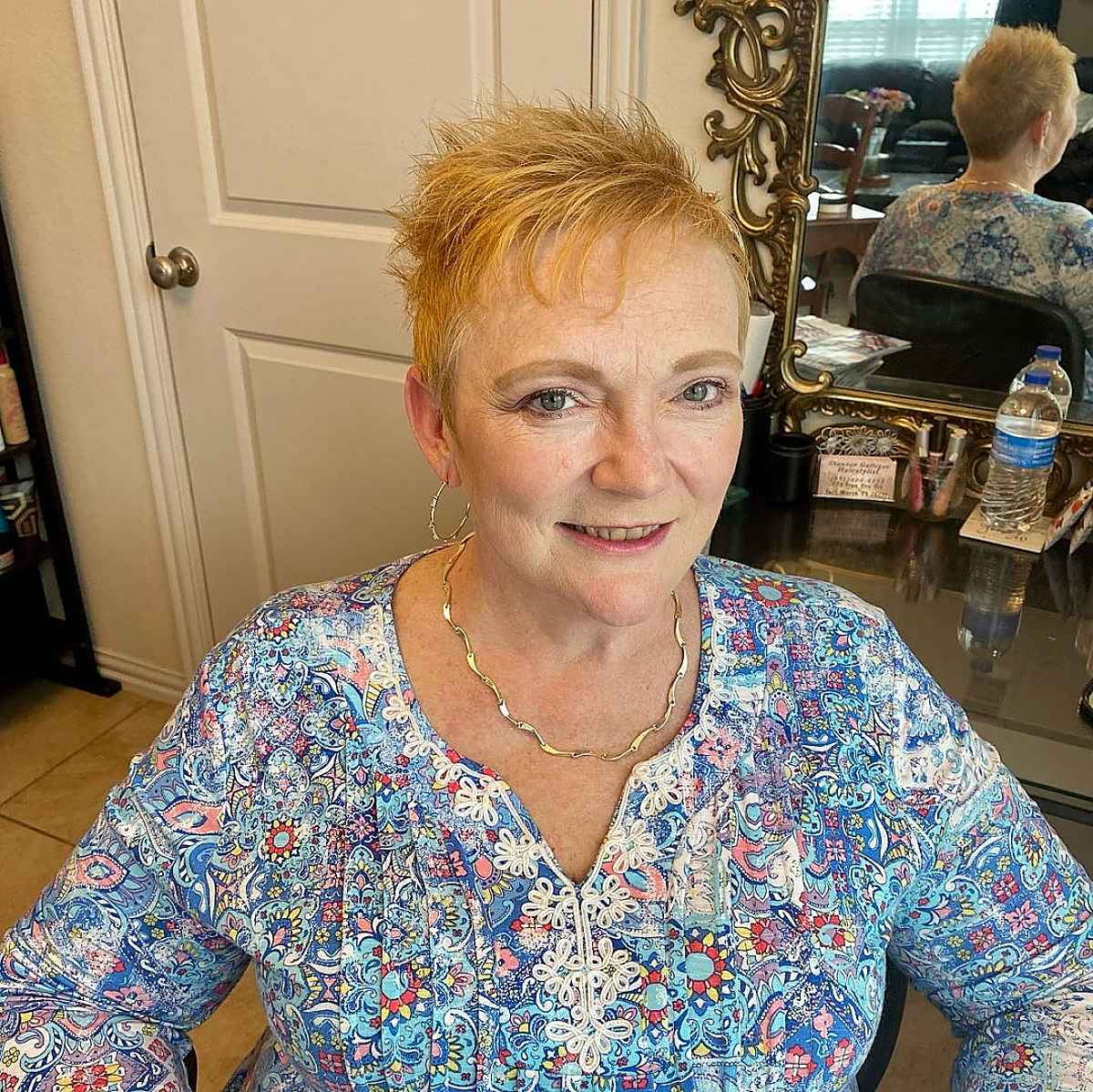 shorter spiky pixie cut for women over 60 with thin hair