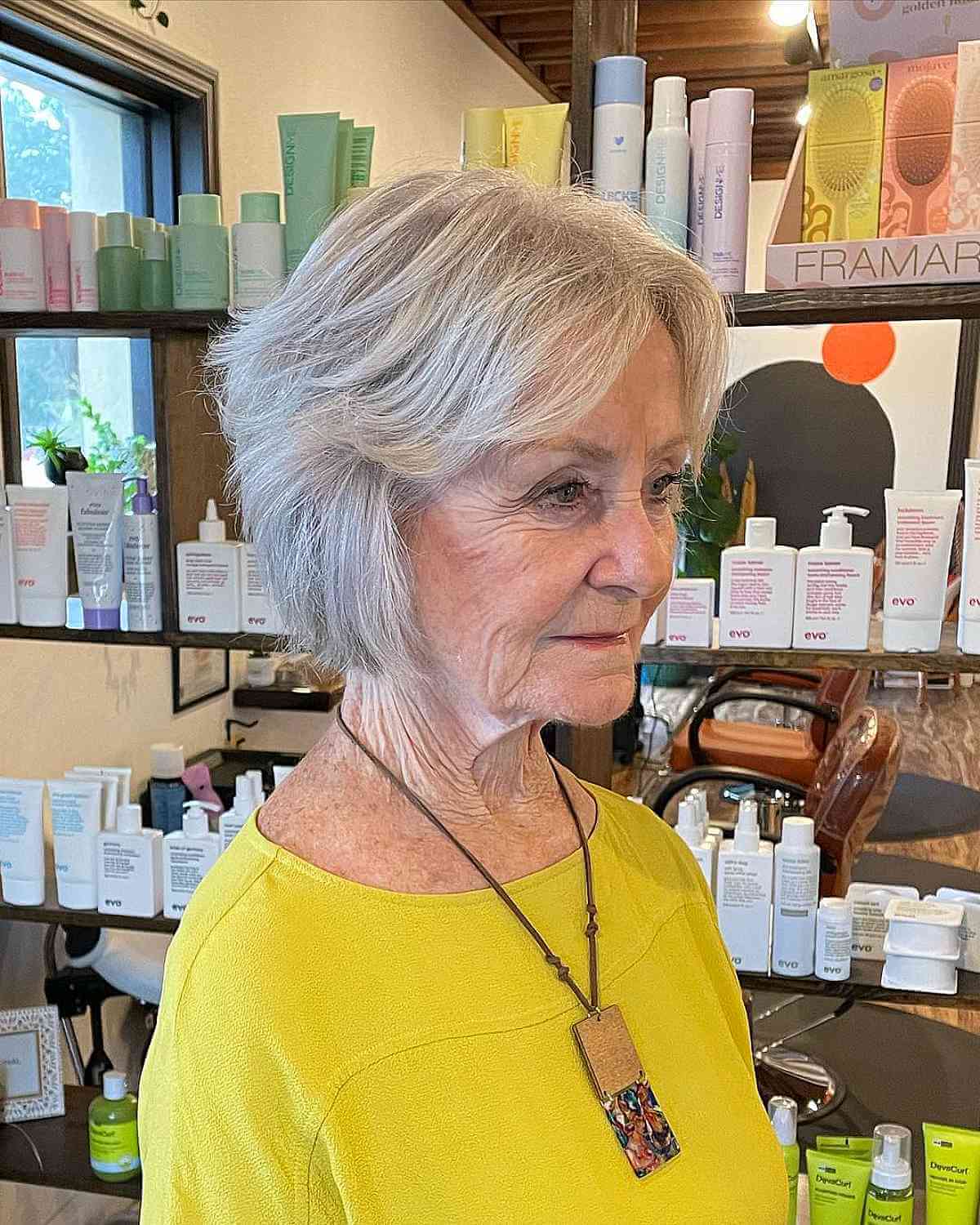 silver and sassy choppy layers for ladies 70 and over