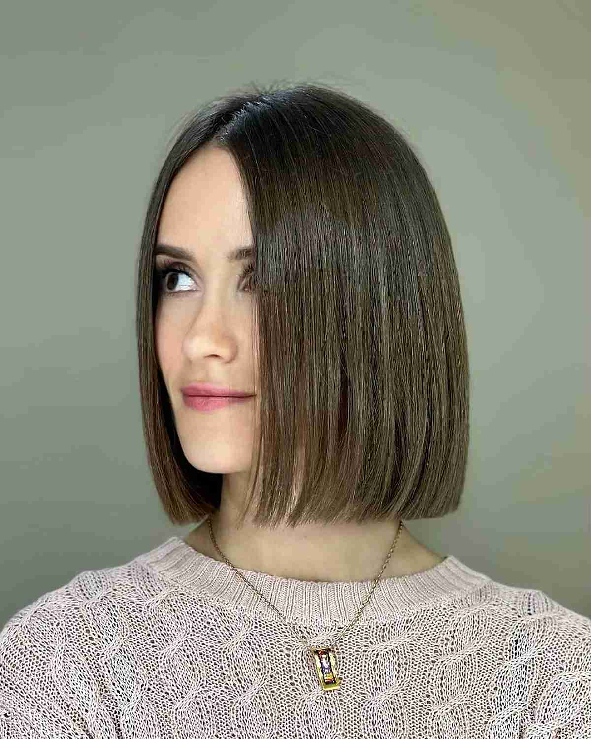 sleek blunt bob