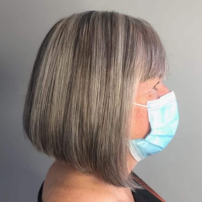 slightly angled bob haircut