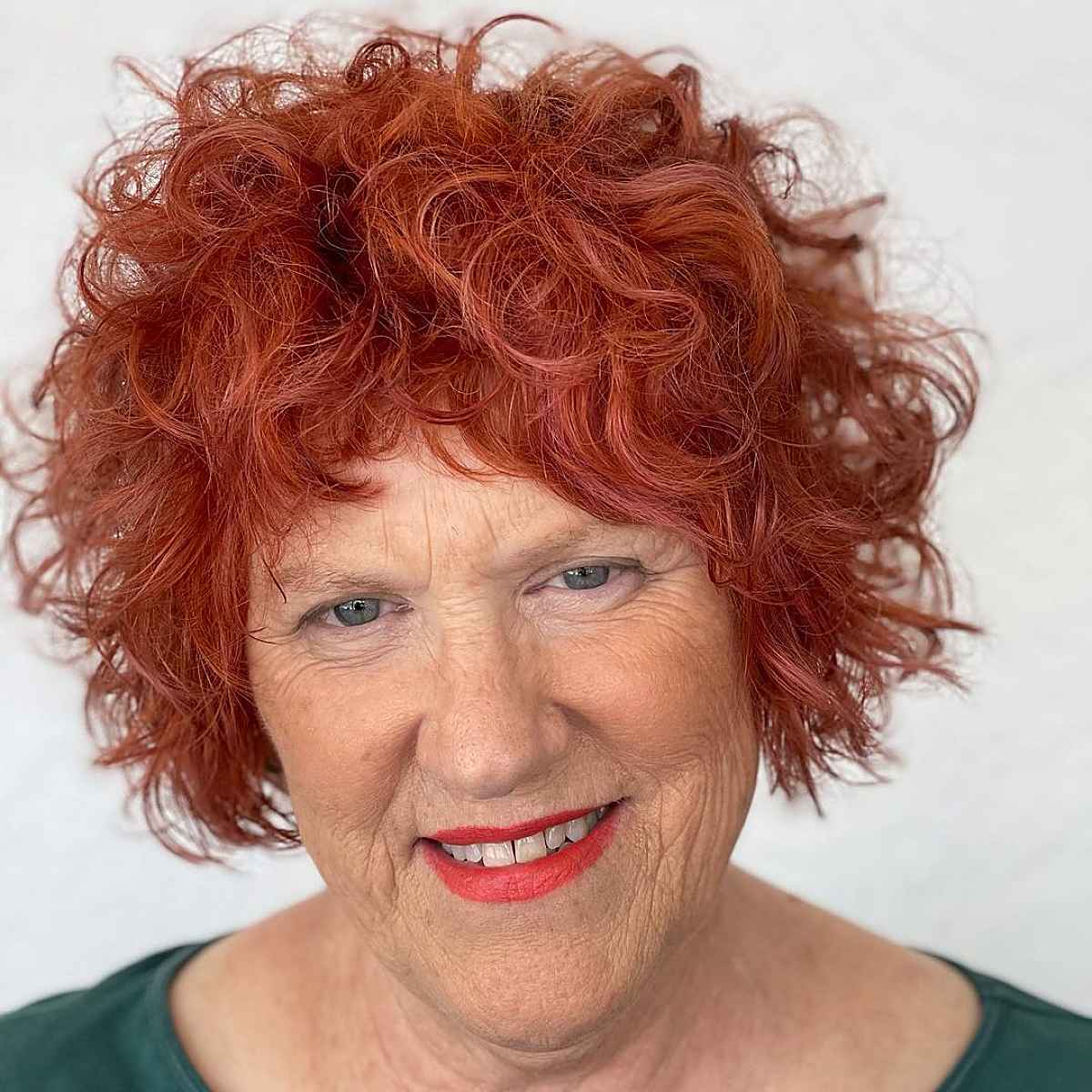 soft curls for short hair for women in their seventies