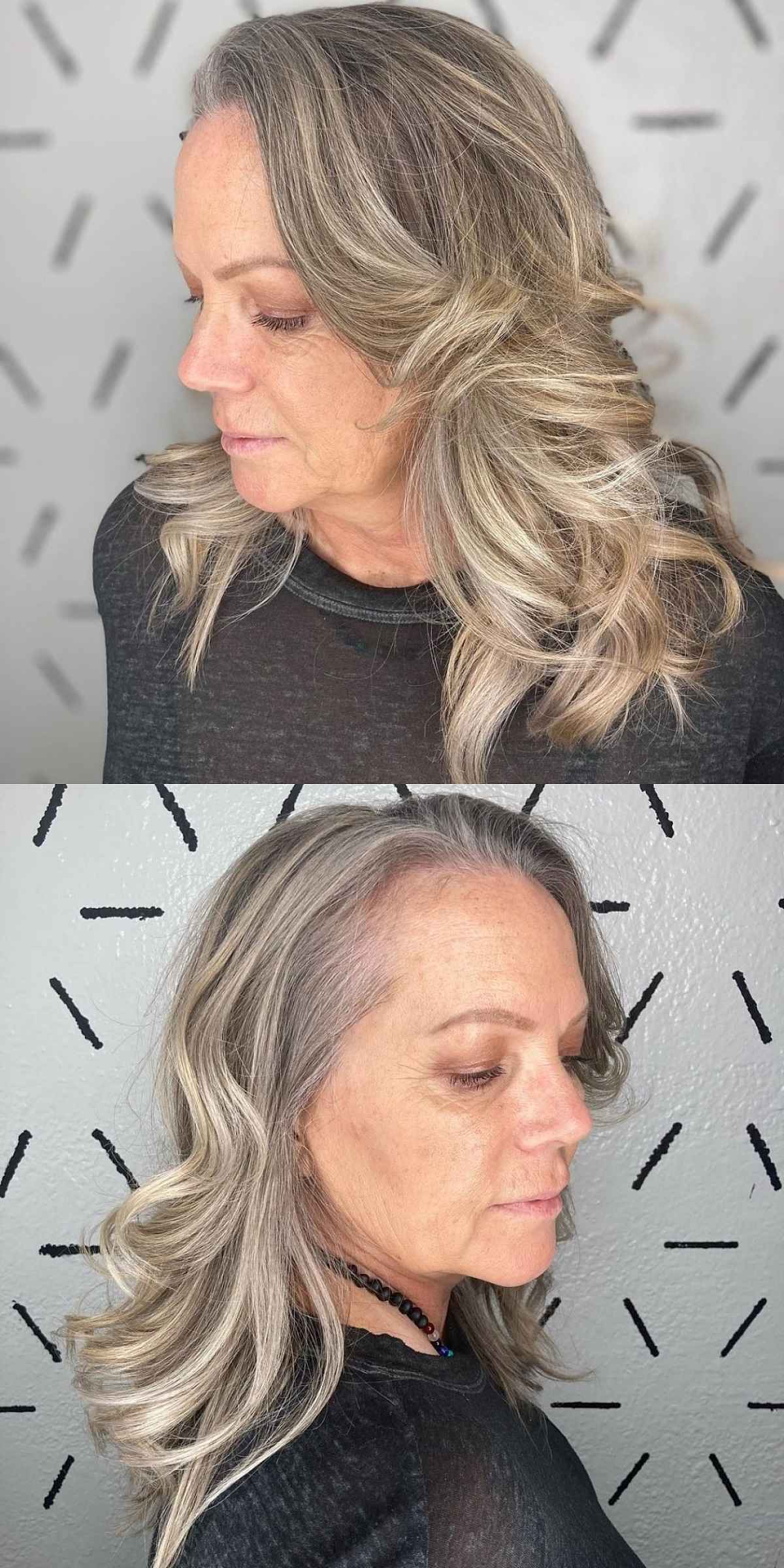 soft layers for greying hair for women past 60