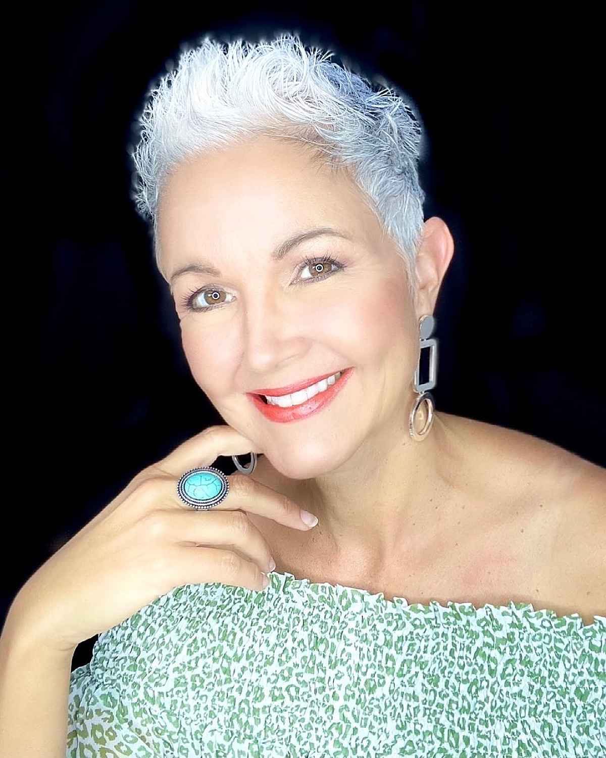 spiky short pixie for 60 year olds