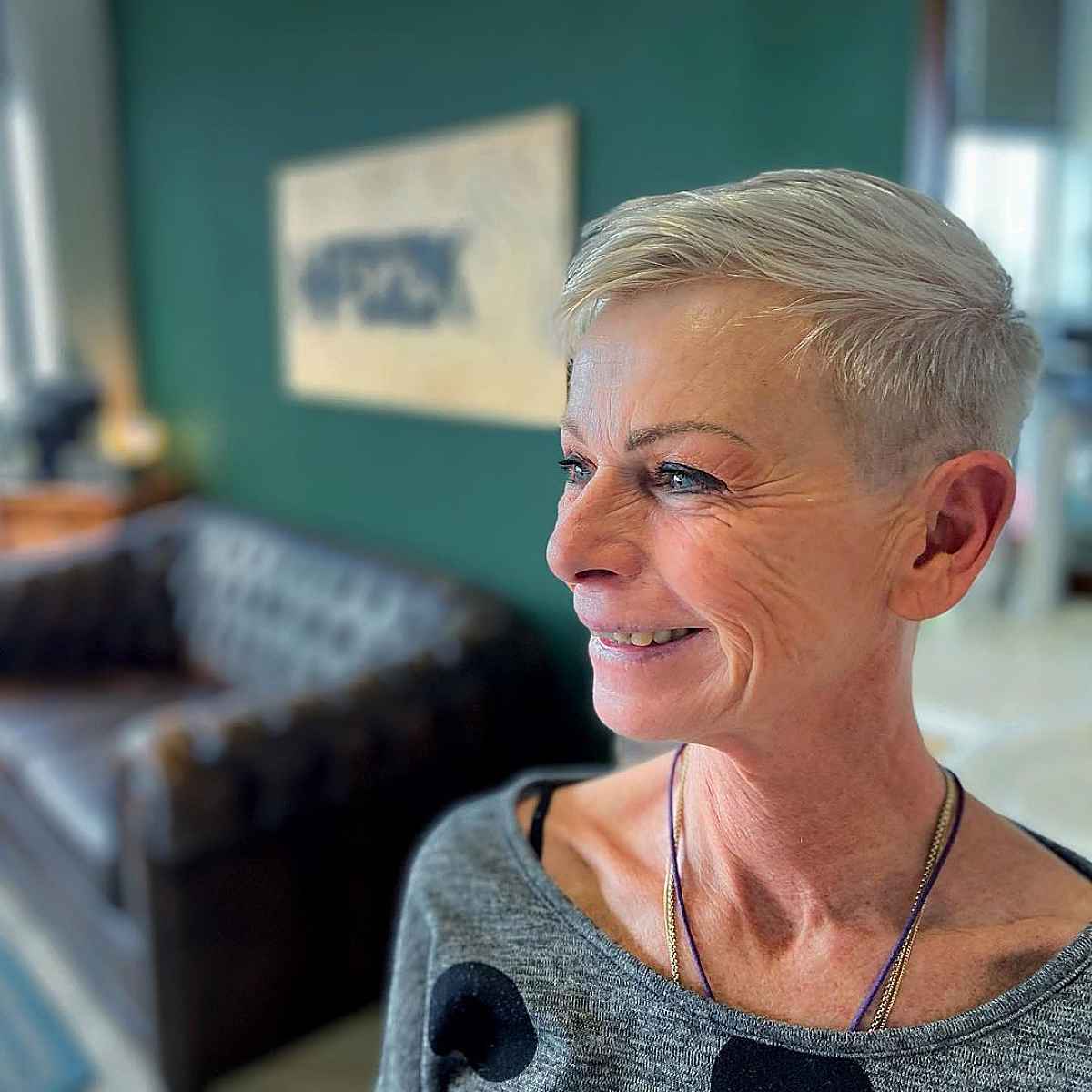 sylish pixie for fine hair for women over 70