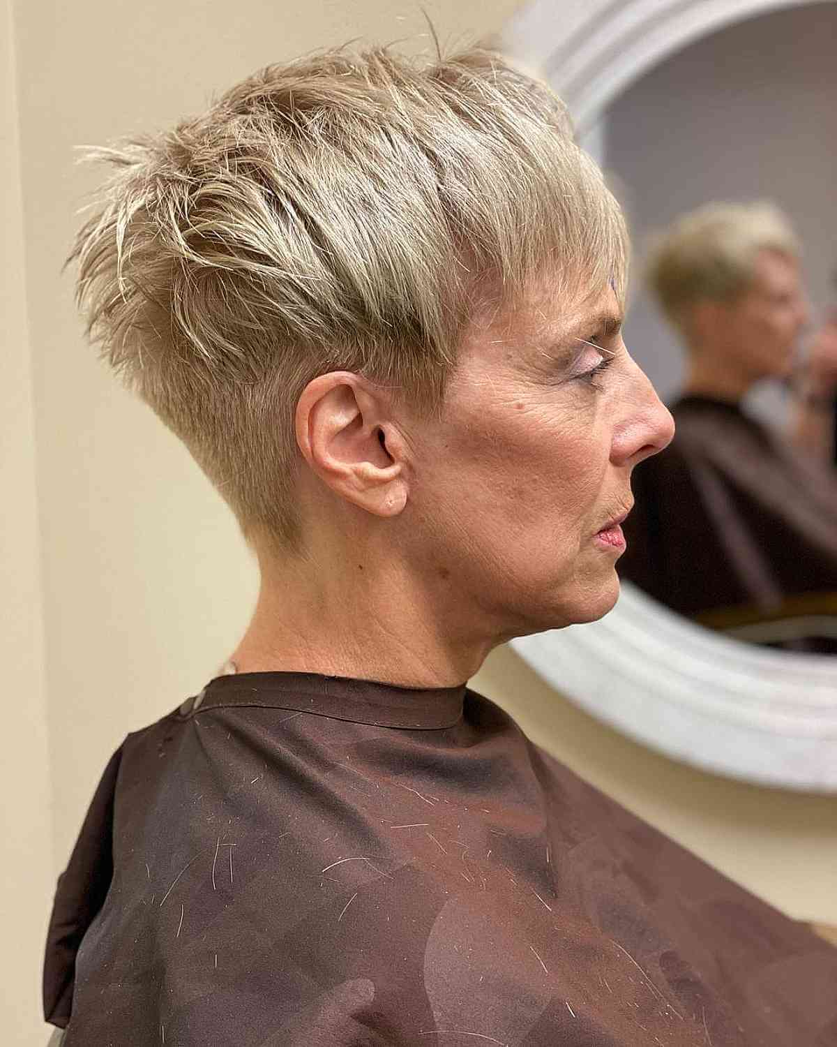 tapered pixie haircut for ladies over seventy