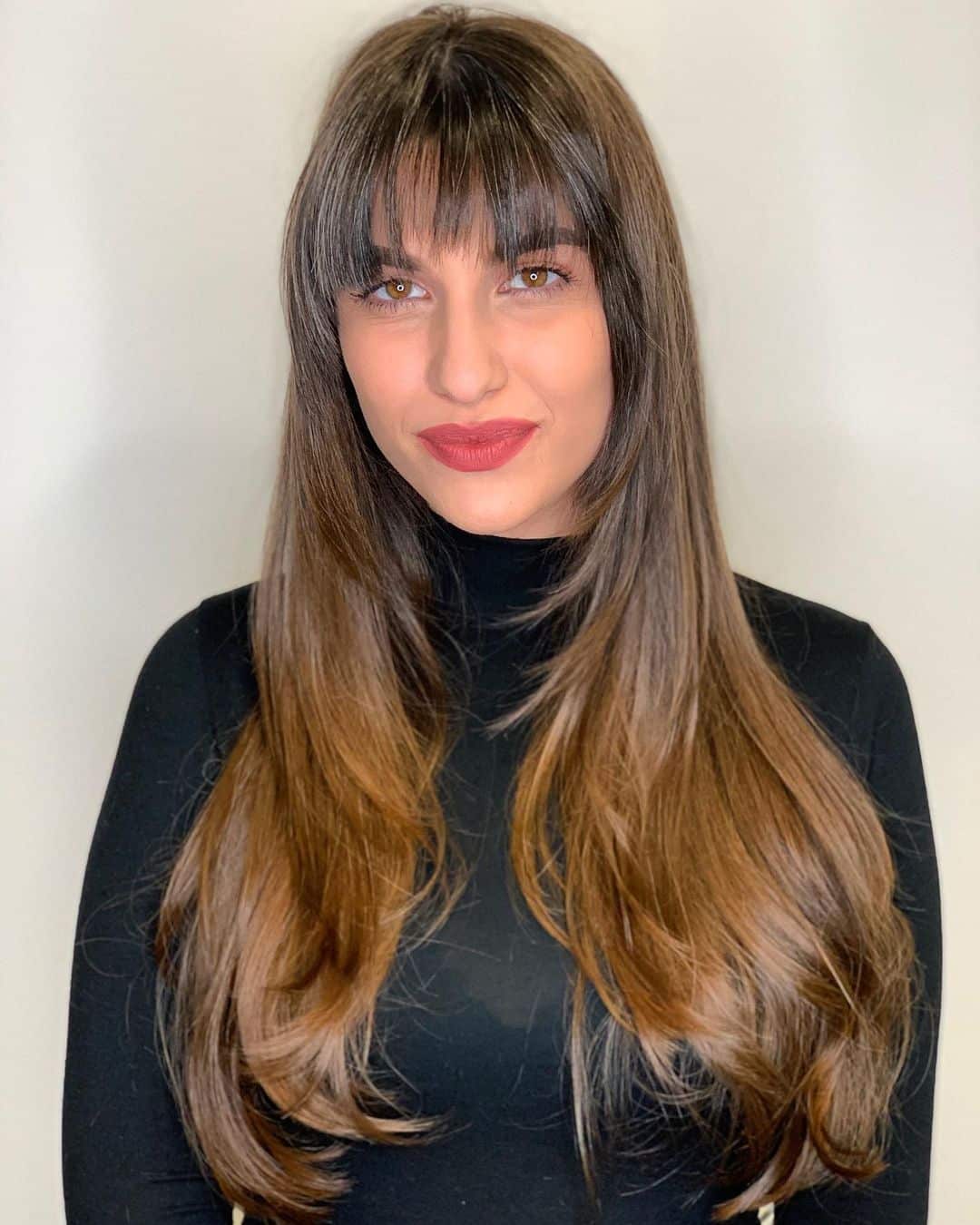 textured ombre shag for thin hair