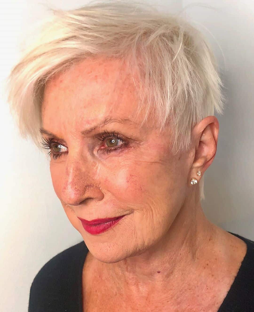 textured pixie cut for older ladies