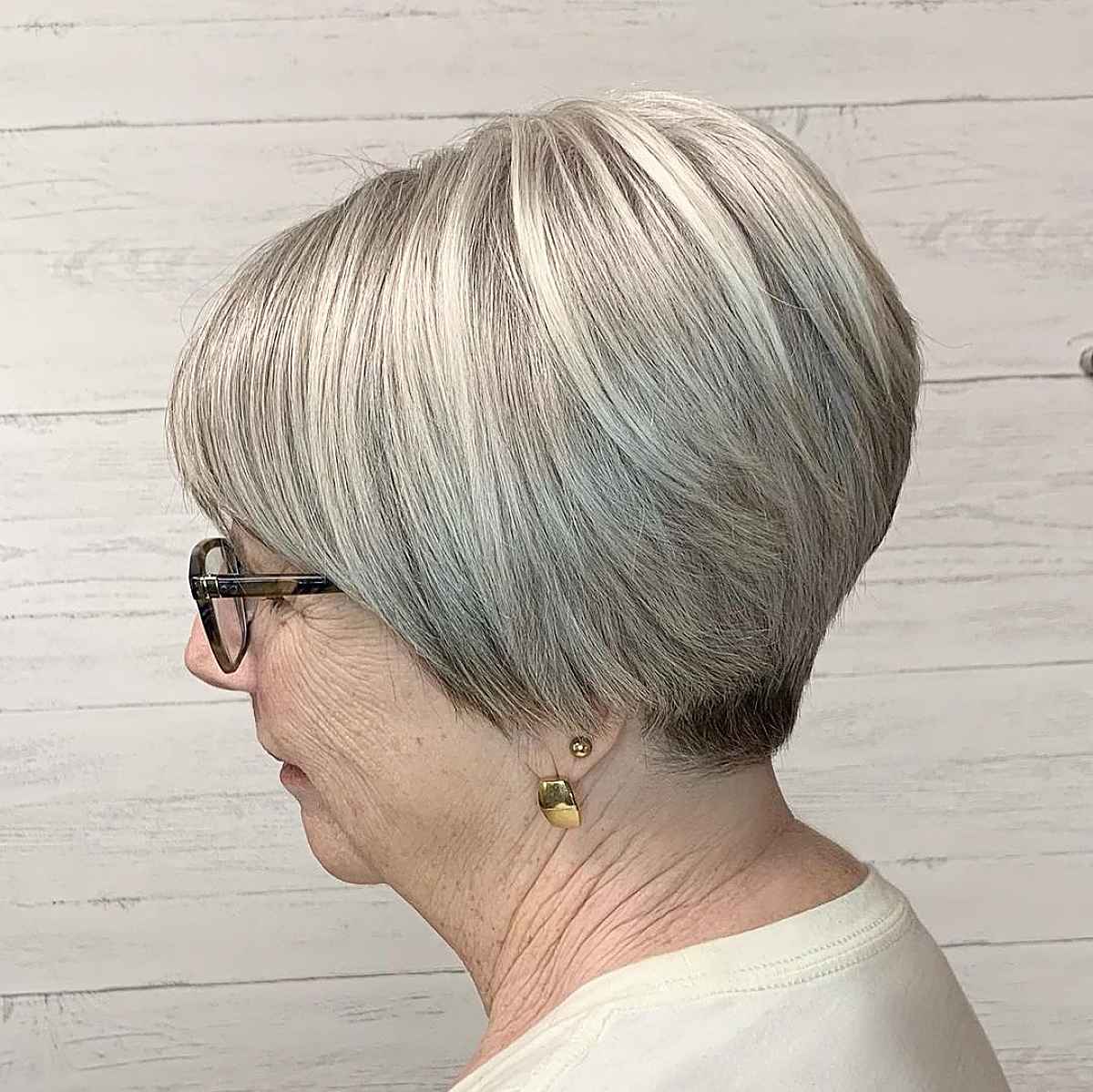 very short pixie bob for ladies over sixty