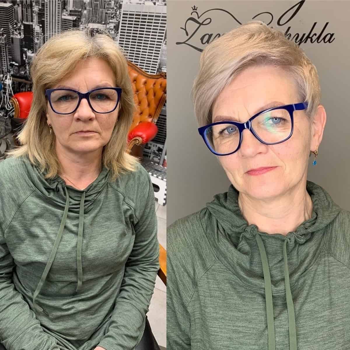 very short pixie for women in their 70s