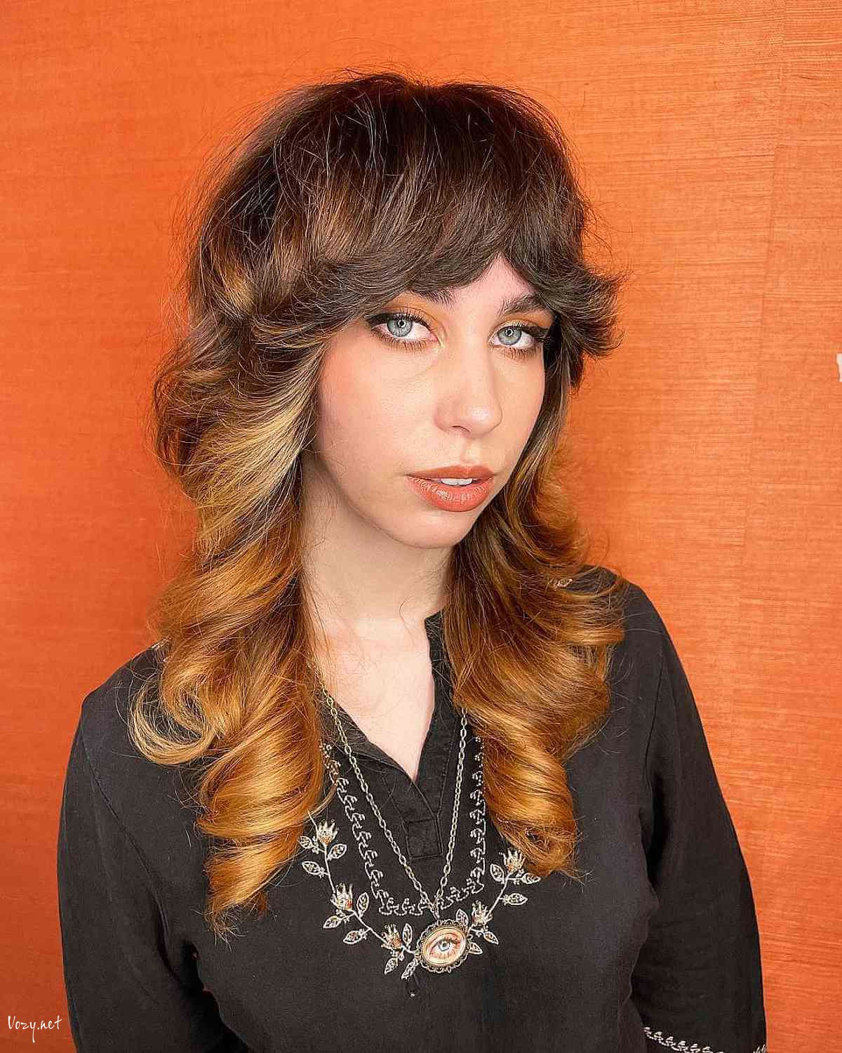 vintage long shag with curtain fringe