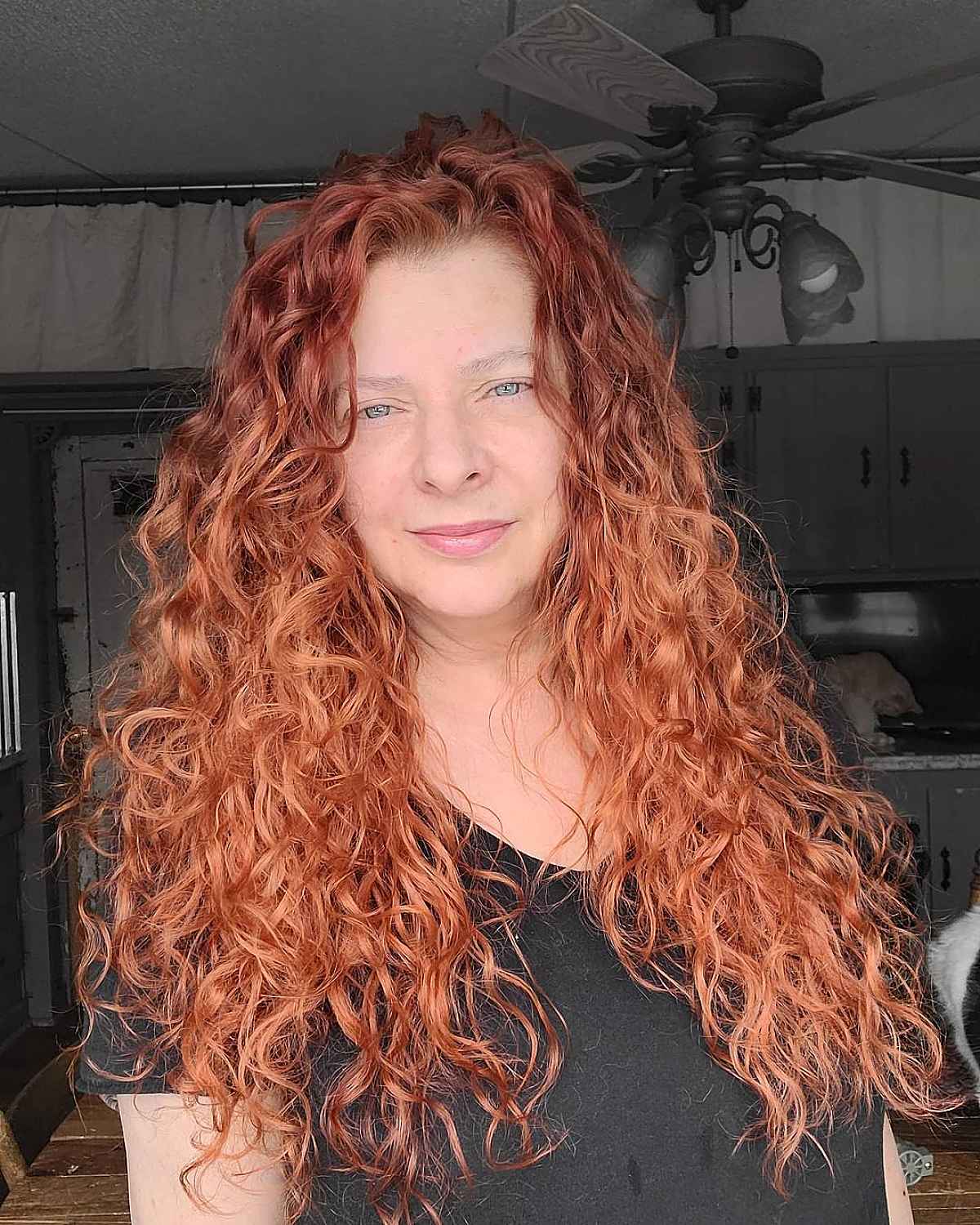 voluminous curls for ladies in their sixties