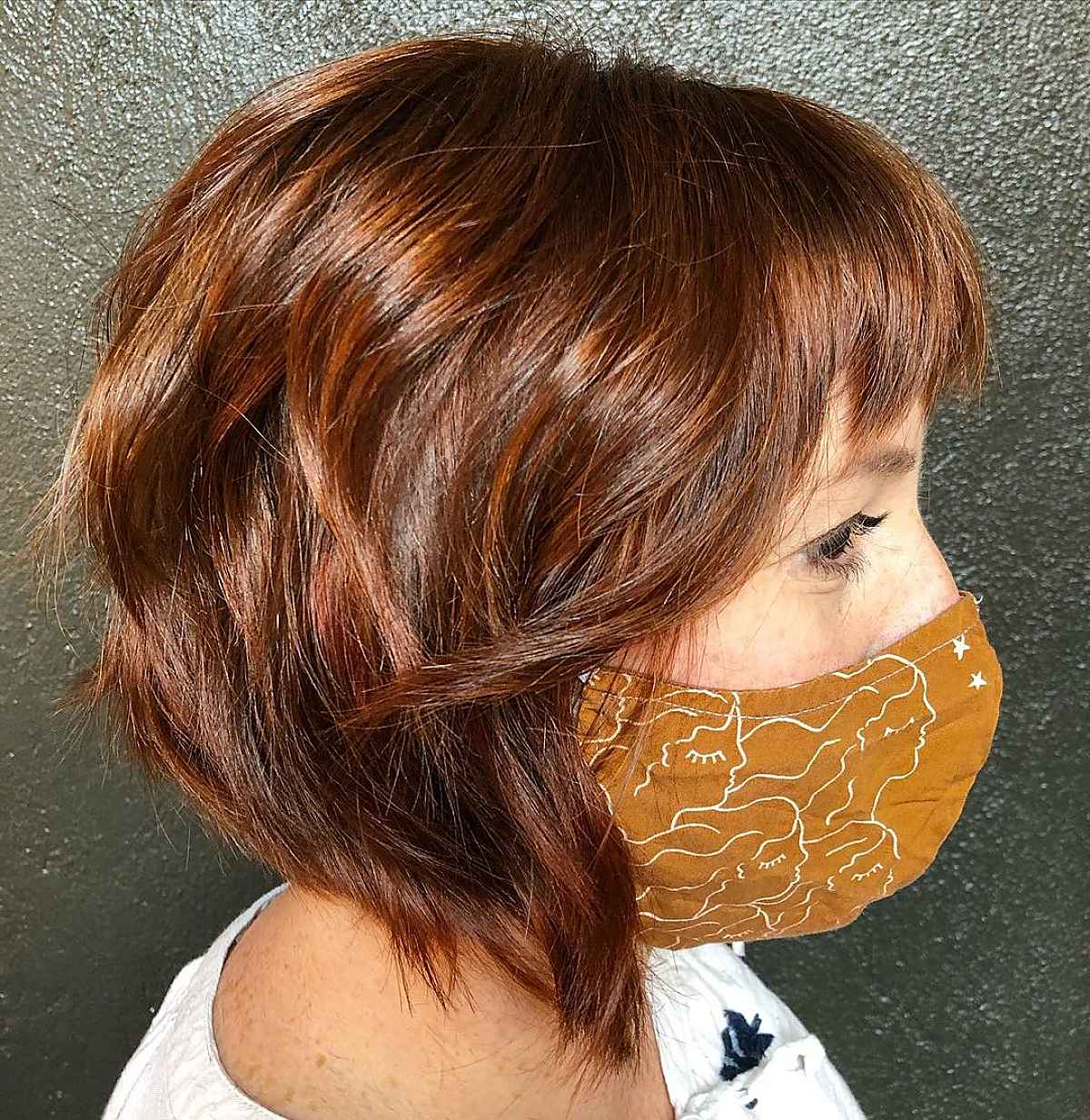 warm brown with red hues for 70 year old ladies