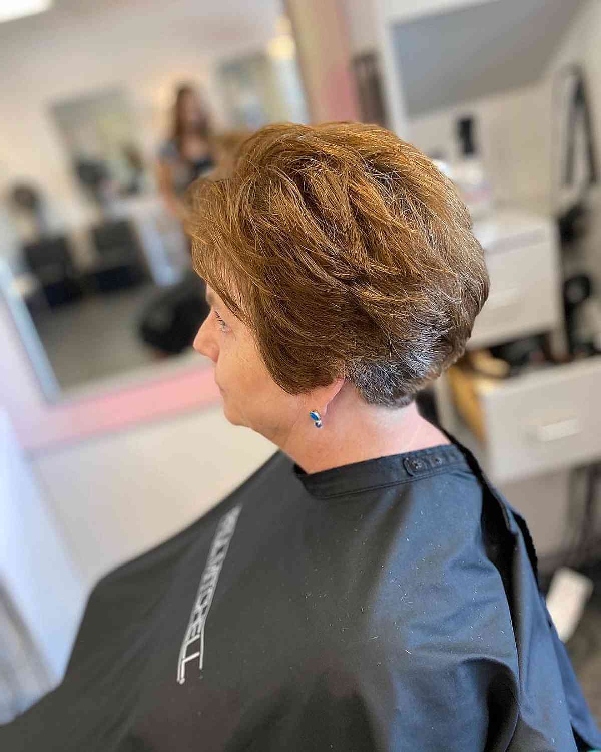 wash and wear round wedge haircut for ladies in their 70s