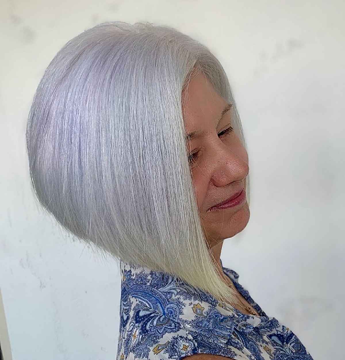 younger looking a line bob for women 60 and older