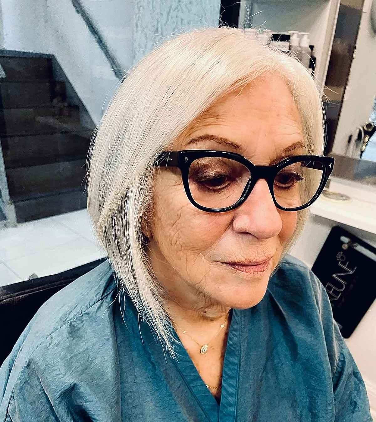 younger looking a line bob for women past 70