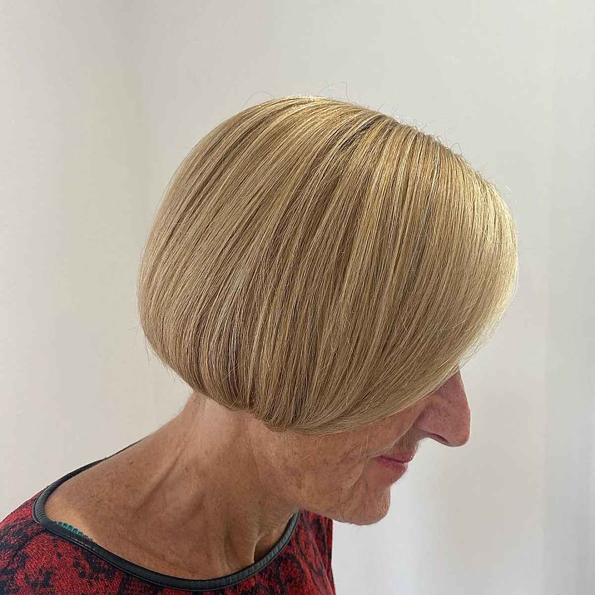 youthful blunt bob for a woman over 70