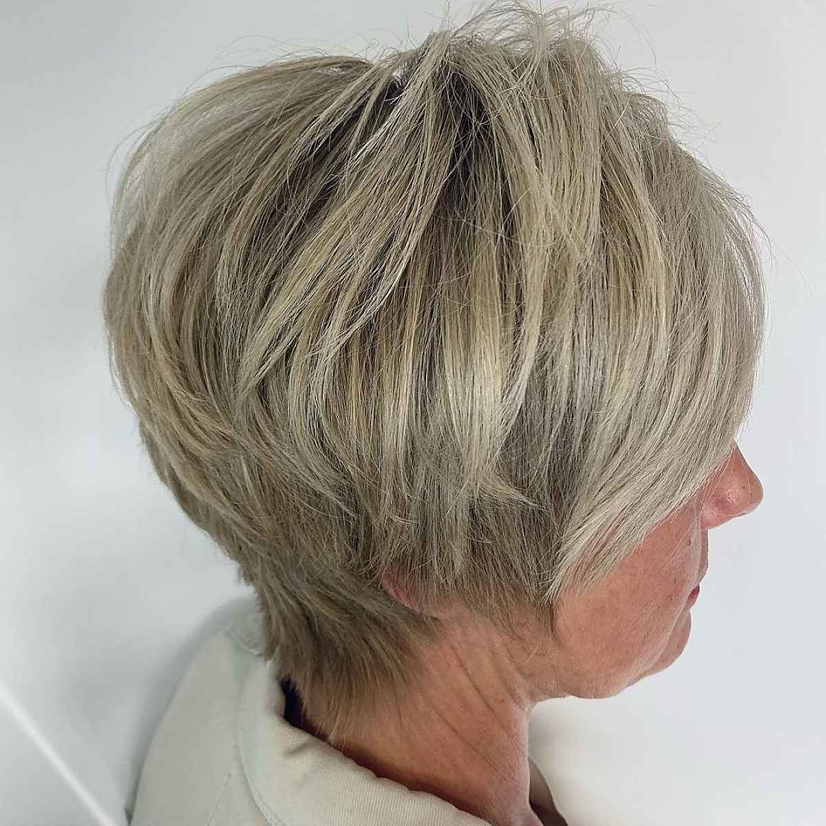 youthful crop for short hair for older ladies