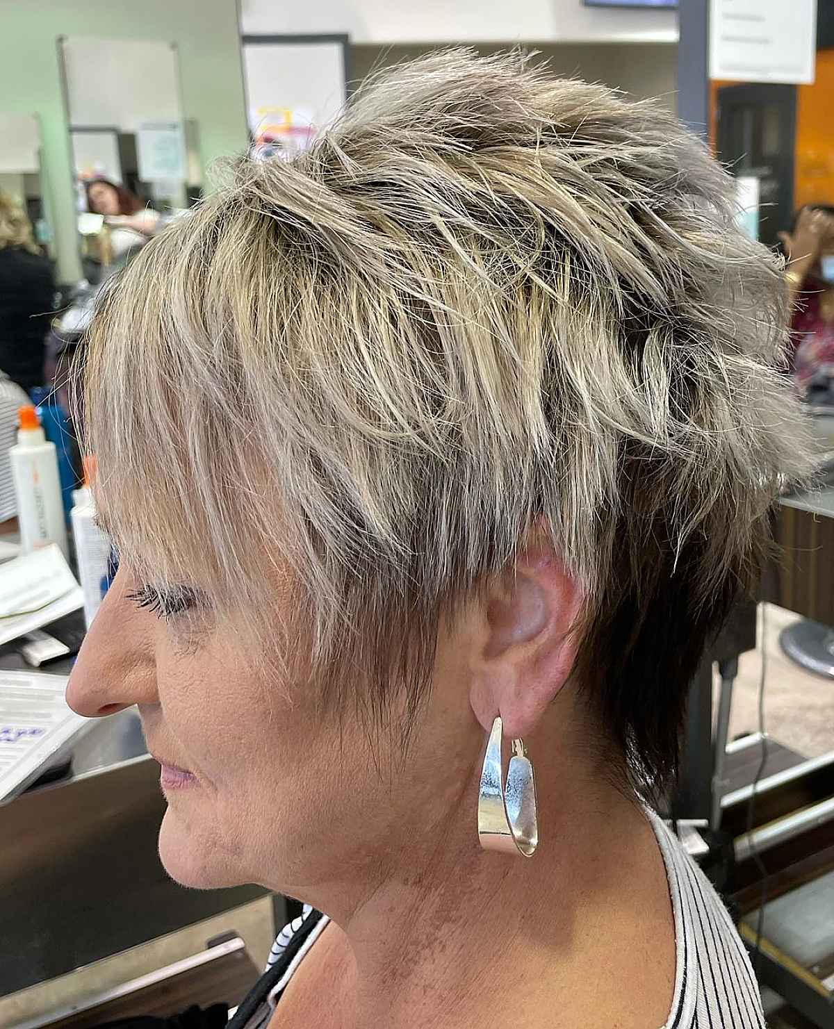 youthful short spiky pixie for sixty year olds