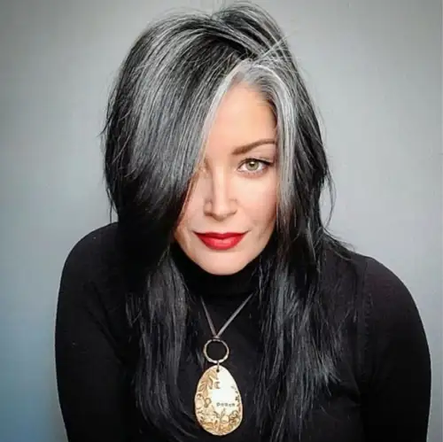 10 salt and pepper hair with black edges