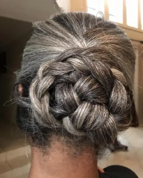 12 braided low bun hairstyle