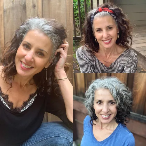 16 head scarf hairstyle for going gray
