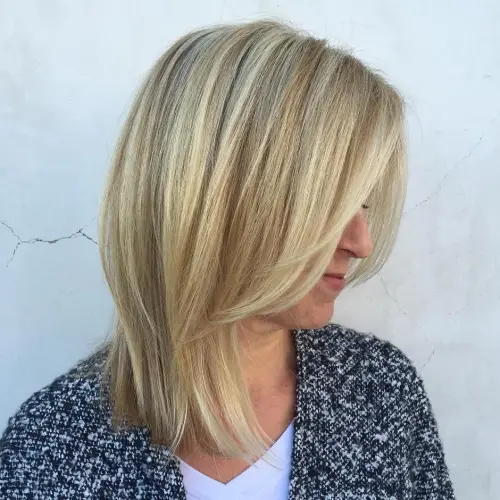 Blonde Layers on Sweeping Locks