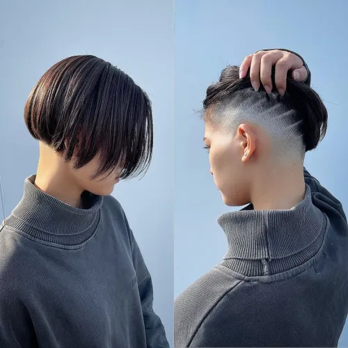 Boldly Shaved Undercut Bob