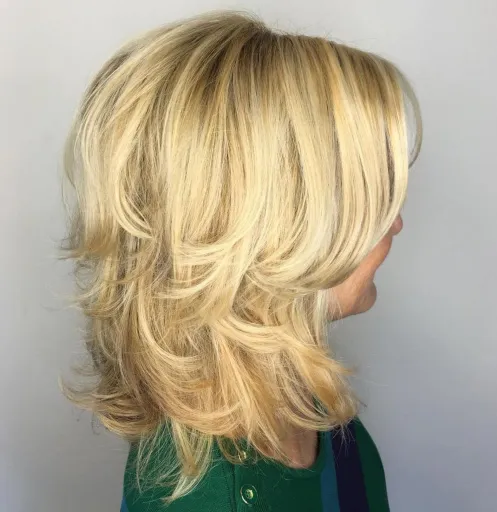 Buttery Blonde Mid Length Hair