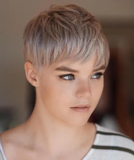 Chic Choppy Pixie for Round Faces